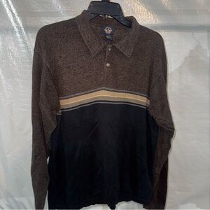 Dockers Brown and Black Knit Sweater